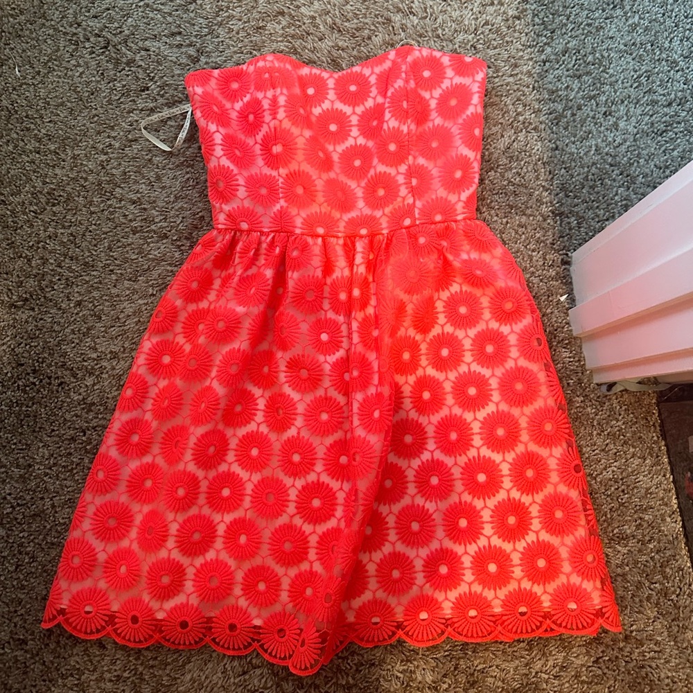 lilly pulitzer strapless mini dress
